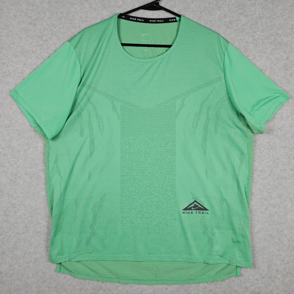 Nike (Men's XL) Green Trail Dri-Fit Rise 365 Running Shirt Performance Athletic - Picture 1 of 8